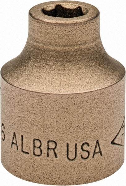 Ampco - 5/16", 1/2" Drive, Standard Hand Socket - 6 Points, 1-3/16" OAL, Aluminum Bronze - Best Tool & Supply