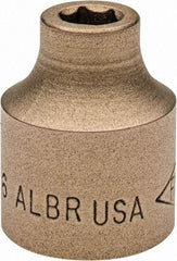 Ampco - 5/16", 1/2" Drive, Standard Hand Socket - 6 Points, 1-3/16" OAL, Aluminum Bronze - Best Tool & Supply