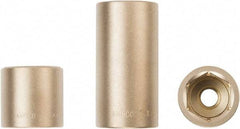 Ampco - 1/2" Drive, Standard Hand Socket - 6 Points, 1-3/16" OAL, Aluminum Bronze - Best Tool & Supply