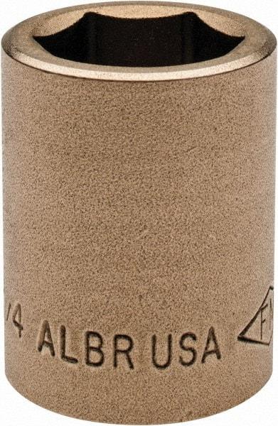 Ampco - 3/4", 1/2" Drive, Standard Hand Socket - 6 Points, 1-7/16" OAL, Aluminum Bronze - Best Tool & Supply