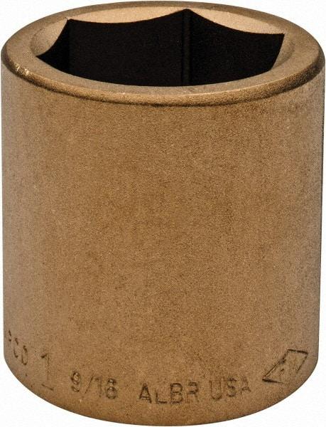 Ampco - 1-9/16", 3/4" Drive, Standard Hand Socket - 6 Points, 2-1/4" OAL, Aluminum Bronze - Best Tool & Supply