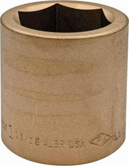 Ampco - 1-11/16", 3/4" Drive, Standard Hand Socket - 6 Points, 2-1/4" OAL, Aluminum Bronze - Best Tool & Supply