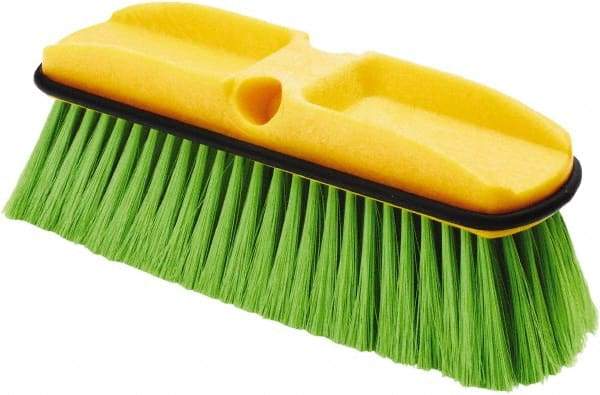 Rubbermaid - 2-1/2" Bristle Length, Nylon Wash Brush - 10" Long Head, Green, Plastic Block - Best Tool & Supply