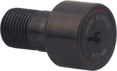 Accurate Bushing - 1/2" Roller Diam x 3/8" Width, 1/4" Stud Diam x 5/8" Length, Sealed Heavy Stud Cam Follower - Carbon Steel, 1/4" Thread Length, 1/4-28 Thread, 1" OAL, 970 Lb Dynamic Cap - Best Tool & Supply