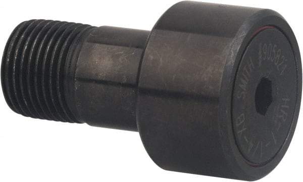 Accurate Bushing - 3-1/2" Roller Diam x 2" Width, 1-3/4" Stud Diam x 2-3/4" Length, Sealed Heavy Stud Cam Follower with Hex - Carbon Steel, 1-3/8" Thread Length, 1-3/4-12 Thread, 4-3/4" OAL, 29,660 Lb Dynamic Cap - Best Tool & Supply