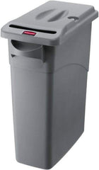 Rubbermaid - 15-7/8 Gal Gray Rectangle Confidential Document Container - Plastic, 24.88" High x 23.13" Long x 11" Wide - Best Tool & Supply