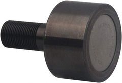 Accurate Bushing - 100mm Roller Diam x 52mm Width, 30mm Stud Diam x 80mm Length, Plain Stud Load Runner - Carbon Steel, 50mm Thread Length, M30 x 3.5 Thread, 132mm OAL, 63,600 N Dynamic Cap, 89,000 N Static Cap - Best Tool & Supply