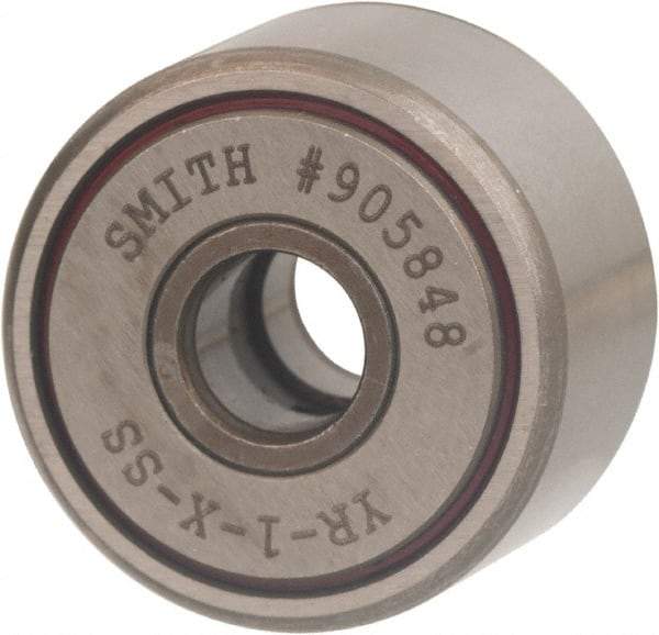 Accurate Bushing - 1-1/4" Roller Diam x 3/4" Width, Sealed Yoke Cam Follower - Stainless Steel, 0.81" OAL, 2,750 Lb Dynamic Cap - Best Tool & Supply