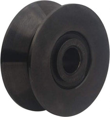 Accurate Bushing - 45mm Bore, 165mm Roller Diam x 68mm Width, Carbon Steel V-Grooved Yoke Roller - 148,100 N Dynamic Load Capacity, 71mm Overall Width - Best Tool & Supply