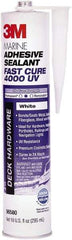 3M - 12.8 oz Cartridge White Polyether Hybrid Adhesive Sealant - 190°F Max Operating Temp, 20 min Tack Free Dry Time - Best Tool & Supply