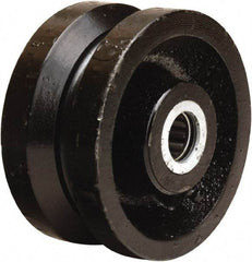 Hamilton - 4 Inch Diameter x 2 Inch Wide, Cast Iron Caster Wheel - 800 Lb. Capacity, 2-3/16 Inch Hub Length, 1-3/16 Inch Axle Diameter, Plain Bore Bearing - Best Tool & Supply