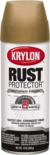 Krylon - Khaki (Color), 12 oz Net Fill, Textured, Rust Proof Enamel Spray Paint - 25 Sq Ft per Can, 12 oz Container - Best Tool & Supply