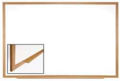 Ghent - 36-5/8" High x 48-1/2" Wide Porcelain on Steel Magnetic Marker Board with Wood Frame - Wood Frame, 1-3/4" Deep - Best Tool & Supply