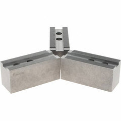 Abbott Workholding Products - 1.5mm x 60° Serrated Attachment, Square Soft Lathe Chuck Jaw - 3 Jaws, Steel, 1.6929" Btw Mount Hole Ctrs, 6-1/2" Long x 2-1/2" Wide x 3" High, 1.0039" Groove, 0.7874" & 20mm Fastener - Best Tool & Supply