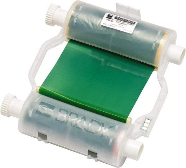 Brady - 4.33" Wide x 2,400" Long, Green Resin Ribbon Printer Ribbon - For BBP30 Label Printer, BBP33 Label Printer, BBP35 Multicolor Sign & Label Printer, BBP37 Color & Cut Sign & Label Printer, BradyPrinter S3100, BBP31 Sign & Label Printer - Best Tool & Supply