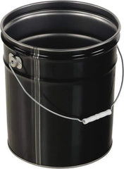 Vestil - 5 Gal Black Steel Pail - 13-3/8" High - Best Tool & Supply