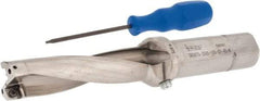 Iscar - 3-1/2" Max Drill Depth, 4xD, 7/8" Diam, Indexable Insert Drill - 1" Shank Diam, Whistle Notch Shank - Best Tool & Supply