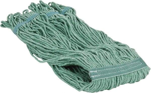 PRO-SOURCE - 5" Green Head Band, Large PET Loop End Mop Pad - 4 Ply, Quick Change Connection, Use for General Purpose - Best Tool & Supply