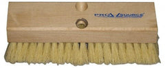 PRO-SOURCE - 2" Bristle Length, Polypropylene Scrub Brush - 10" OAL, Tapered Handle, Hardwood Block - Best Tool & Supply