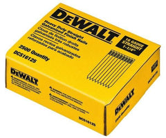 DeWALT - 16 Gauge 1-1/4" Long Finishing Nails for Power Nailers - Grade 2 Steel, Galvanized Finish, Straight Stick Collation - Best Tool & Supply