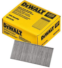 DeWALT - 16 Gauge 1-1/2" Long Finishing Nails for Power Nailers - Grade 2 Steel, Galvanized Finish, Straight Stick Collation - Best Tool & Supply