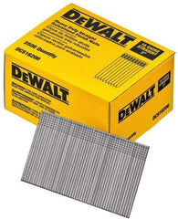 DeWALT - 16 Gauge 2" Long Finishing Nails for Power Nailers - Grade 2 Steel, Galvanized Finish, Straight Stick Collation - Best Tool & Supply