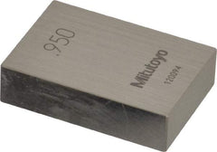 Mitutoyo - 0.95" Rectangular Steel Gage Block - Accuracy Grade 0, Includes Certificate of Inspection - Best Tool & Supply