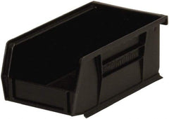 Akro-Mils - 10 Lb. Load Capacity, 7-3/8" Deep, Black Polymer Hopper Stacking Bin - 3" High x 4-1/8" Wide x 7-3/8" Long - Best Tool & Supply