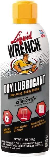 Liquid Wrench - 11 oz Aerosol Dry Film with PTFE Lubricant - Clear, -300°F to 650°F - Best Tool & Supply