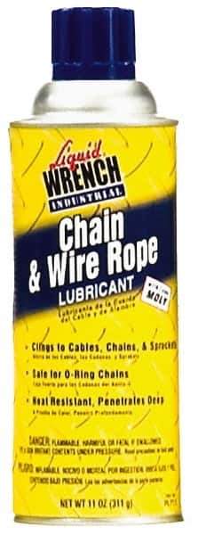 Liquid Wrench - 11 oz Aerosol General Purpose Chain & Cable Lubricant - Clear Bright Yellow, -20 to 650°F - Best Tool & Supply