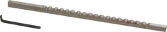 Value Collection - 3mm Keyway Width, Style A, Keyway Broach - High Speed Steel, Bright Finish, 1/8" Broach Body Width, 13/64" to 1-1/8" LOC, 5" OAL - Best Tool & Supply