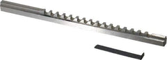 Value Collection - 4mm Keyway Width, Style B-1, Keyway Broach - High Speed Steel, Bright Finish, 1/4" Broach Body Width, 19/64" to 1-11/16" LOC, 6-3/4" OAL - Best Tool & Supply