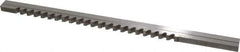 Value Collection - 8mm Keyway Width, Style C-1, Keyway Broach - High Speed Steel, Bright Finish, 3/8" Broach Body Width, 25/64" to 2-1/2" LOC, 11-3/4" OAL - Best Tool & Supply