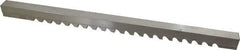 Value Collection - 16mm Keyway Width, Style E-1, Keyway Broach - High Speed Steel, Bright Finish, 3/4" Broach Body Width, 1" to 6" LOC, 15-1/2" OAL - Best Tool & Supply