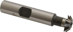 Value Collection - 1/2" Diam x 1/8" Width of Cut, 45° Included Angle, Shank Connection, Cobalt Single Angle Cutter - 3/8" Shank Diam, 2-1/8" Overall Length, Right Hand Cut, Uncoated - Best Tool & Supply