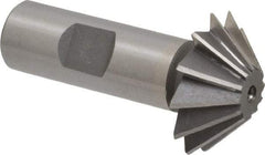 Value Collection - 1-1/2" Diam x 1/2" Width of Cut, 45° Included Angle, Shank Connection, Cobalt Single Angle Cutter - 3/4" Shank Diam, 2-3/4" Overall Length, Right Hand Cut, Uncoated - Best Tool & Supply