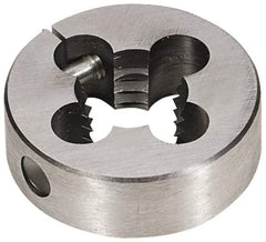 Interstate - #10-28 UNS Thread, 13/16" Outside Diam High Speed Steel Round Die - Right Hand Thread, Adjustable - Exact Industrial Supply