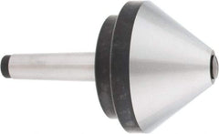 Interstate - MT3 Taper Shank, 4" Head Diam 660 Lb Capacity Live Center - 500 Max RPM, 2.76" Head Length, 4" Point Diam, 600 Lb Max Workpc, 6-1/2" OAL, Bull Nose Point - Best Tool & Supply