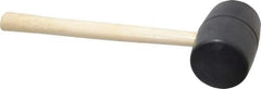 Value Collection - 2 Lb Head Rubber Mallet - 16-1/2" OAL, Wood Handle - Best Tool & Supply