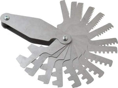 Value Collection - 16 Leaf, 1 to 12 TPI Range, Screw Pitch Gage - 29° Thread Angle - Best Tool & Supply