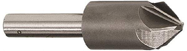 Keo - 2" Head Diam, 3/4" Shank Diam, 6 Flute 60° High Speed Steel Countersink - Bright Finish, 3-3/4" OAL, Single End, Straight Shank, Right Hand Cut - Best Tool & Supply