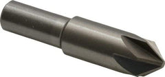 Interstate - 5/8" Head Diam, 1/2" Shank Diam, 6 Flute 82° Cobalt Countersink - Bright Finish, 2-3/4" OAL, Single End, Straight Shank, Right Hand Cut - Best Tool & Supply