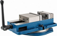 Interstate - 6" Jaw Width, 7-1/2" Jaw Opening Capacity, Horizontal Swivel Machine Vise - Manual Operation, 6,600 Lb Capacity, 1 Station, 16-3/4" Long x 4-3/8" High x 1-1/2" Deep, 1-1/2" Jaw Height - Best Tool & Supply