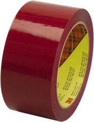 3M - 2" x 55 Yd Red Rubber Adhesive Sealing Tape - Polypropylene Film Backing, 2.5 mil Thick, 60 Lb Tensile Strength, Series 373 - Best Tool & Supply