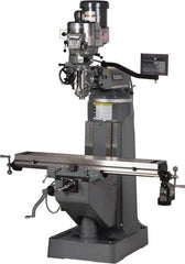 Bridgeport - 9" Table Width x 49" Table Length, Variable Speed Pulley Control, 3 Phase Knee Milling Machine - R8 Spindle Taper, 2 hp - Best Tool & Supply