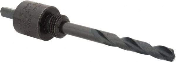 Lenox - 9/16 to 1-3/16" Tool Diam Compatibility, Straight Shank, Carbon Steel Integral Pilot Drill, Hole Cutting Tool Arbor - 15/64" Min Chuck, Triangular Shank Cross Section, Quick-Change Attachment, For Hole Saws 4L - Best Tool & Supply