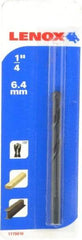 Lenox - 1/4" Pin Diam, 3-1/4" Long High Speed Steel Pilot Drill - 1-1/4 to 6" Tool Diam Compatibility, Compatible with Hole Cutters - Best Tool & Supply