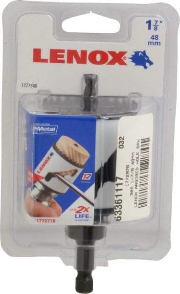 Lenox - 1-7/8" Diam, 1-9/16" Cutting Depth, Hole Saw - Bi-Metal Saw, Toothed Edge - Best Tool & Supply