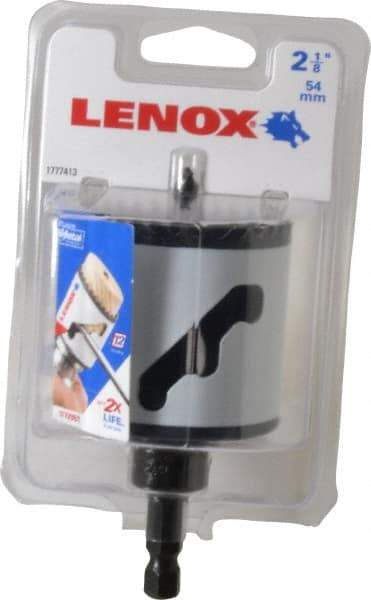 Lenox - 2-1/8" Diam, 1-9/16" Cutting Depth, Hole Saw - Bi-Metal Saw, Toothed Edge - Best Tool & Supply