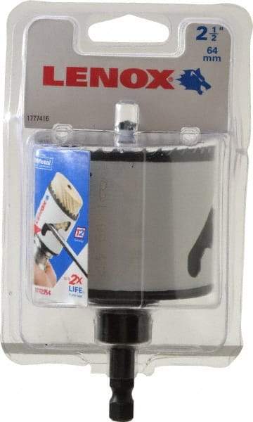 Lenox - 2-1/2" Diam, 1-9/16" Cutting Depth, Hole Saw - Bi-Metal Saw, Toothed Edge - Best Tool & Supply